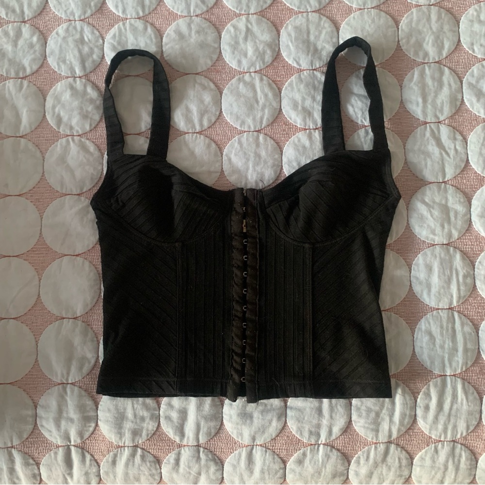 Free People bustier corset tank top with